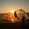 夕陽とともに