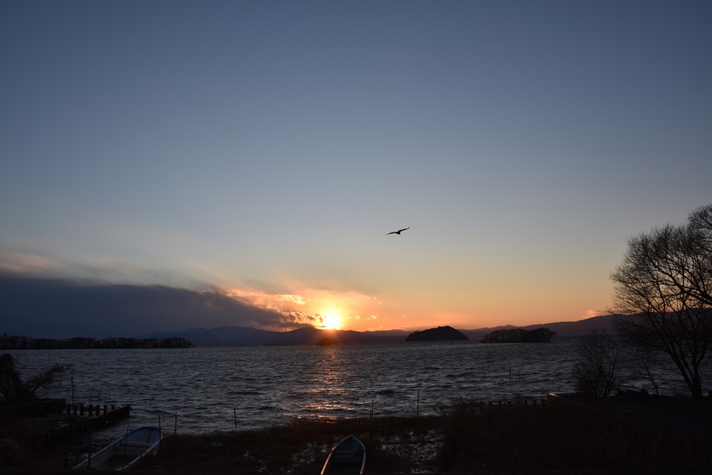 睦月湖北夕景Ⅳ-1