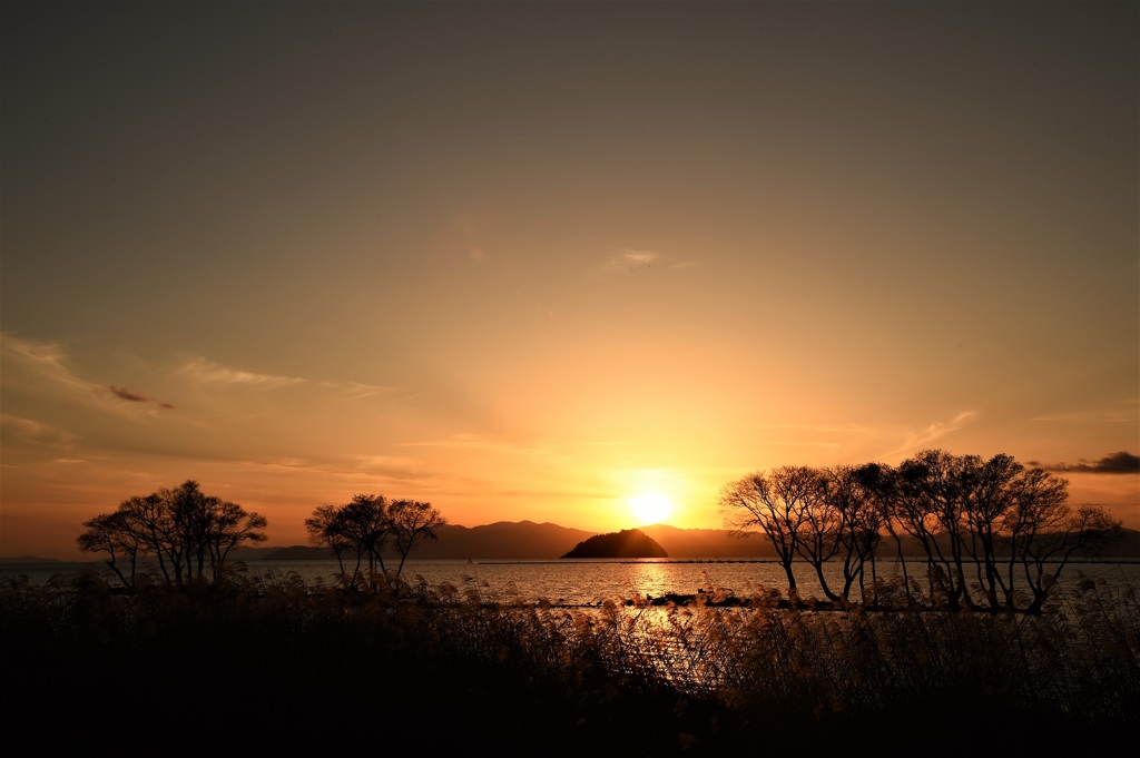 師走　湖北夕景①