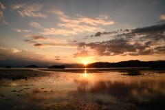 葉月湖北夕景2