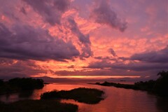溶解する夕空