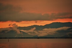 雨上がりの夕景