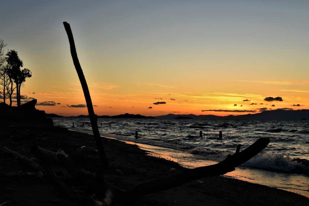 打ちひしがれた夕景