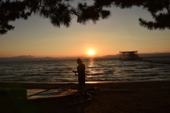 夕陽からおつかれさん