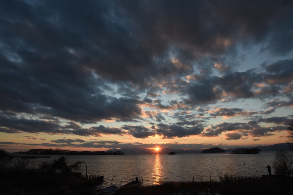 睦月湖北夕景2