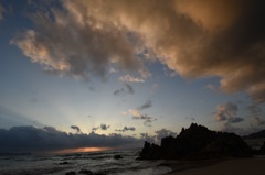 水晶浜夕景２