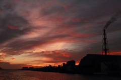 ７月最終日の夕焼け