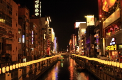 道頓堀 at night