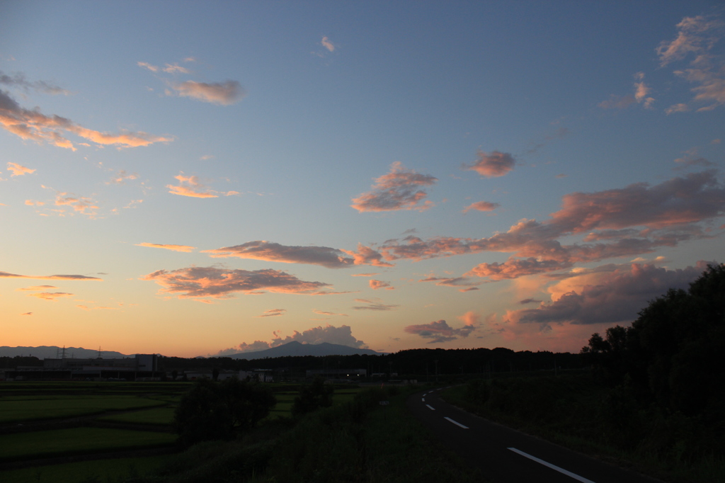 帰り道の空