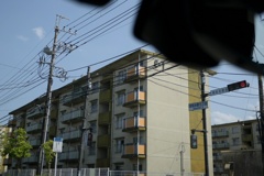 車窓から見た団地