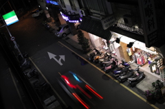 台湾のホテル窓