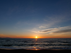 石狩の夕日