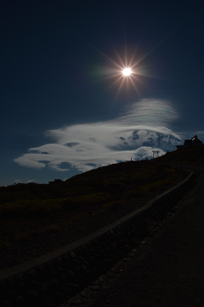 御釜の太陽