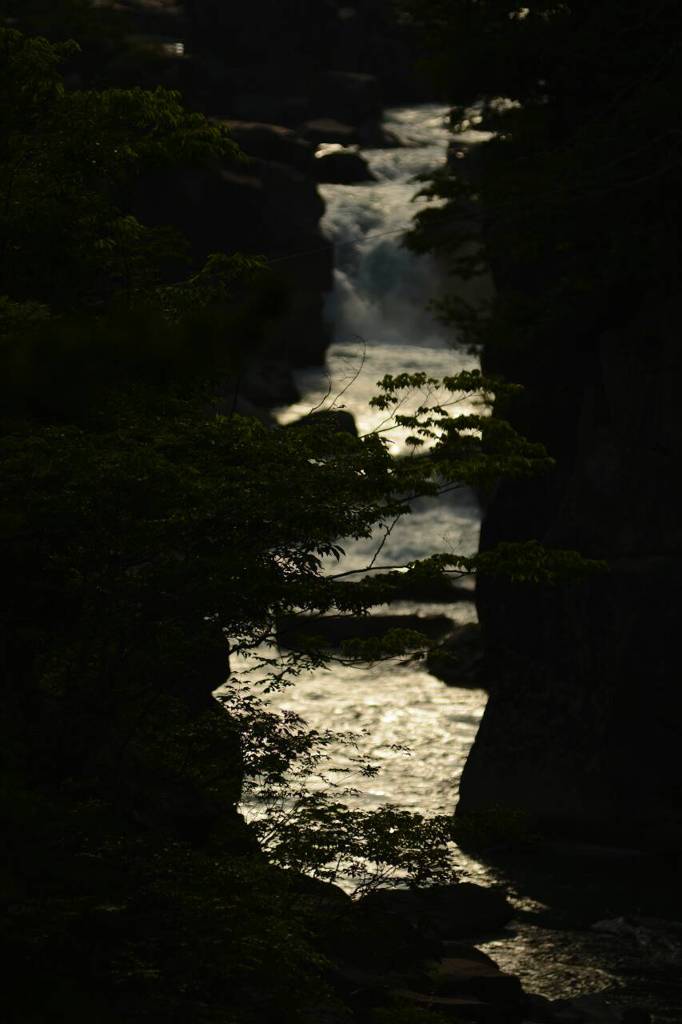 厳美渓の夕景