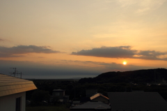 自宅からの夕陽