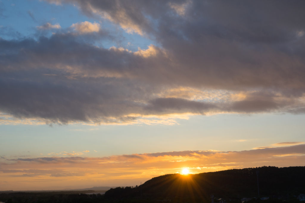 自宅からの夕陽