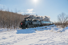 ＳＬ冬の湿原号。