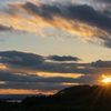 自宅からの夕陽。