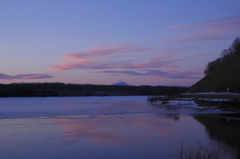 北海道シラルトロ湖からの夕焼け。
