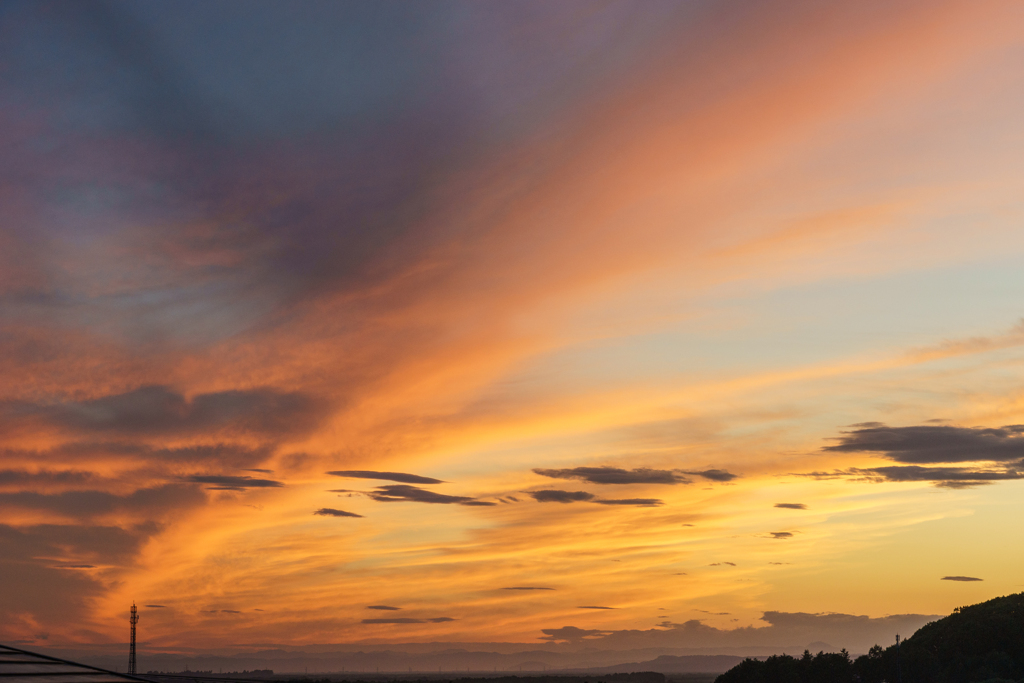 自宅からの夕焼け。