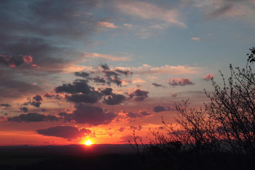 ２０１４年５月１９日　夕陽と夕焼け