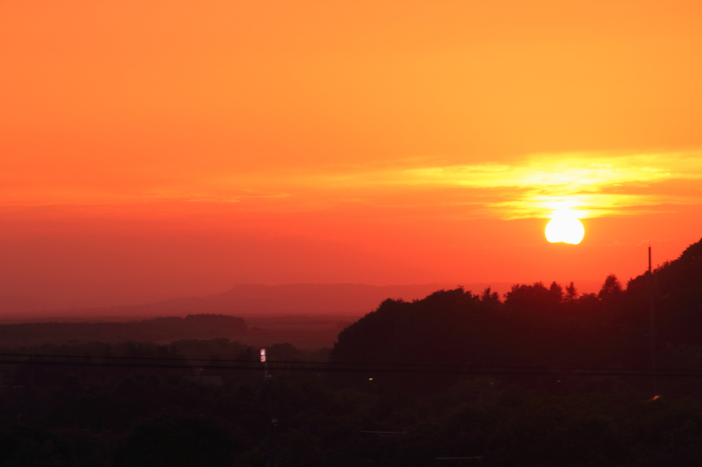 自宅からの夕陽