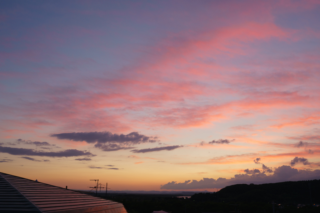 自宅からの夕焼け。