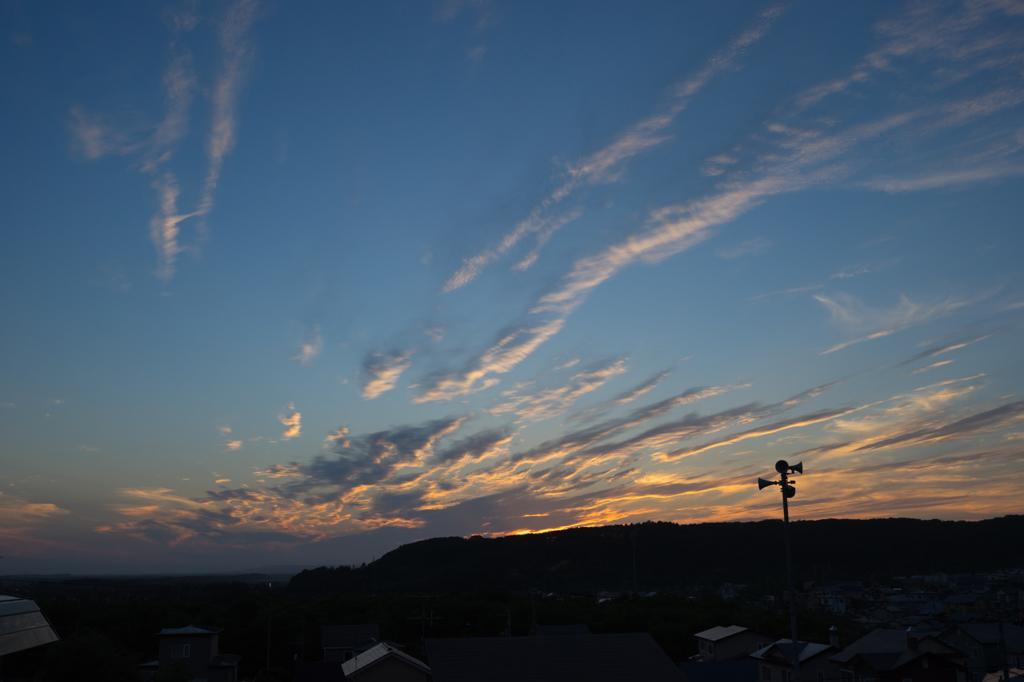 自宅からの夕暮れ