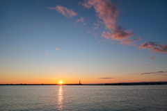 釧路副港からの夕焼け。