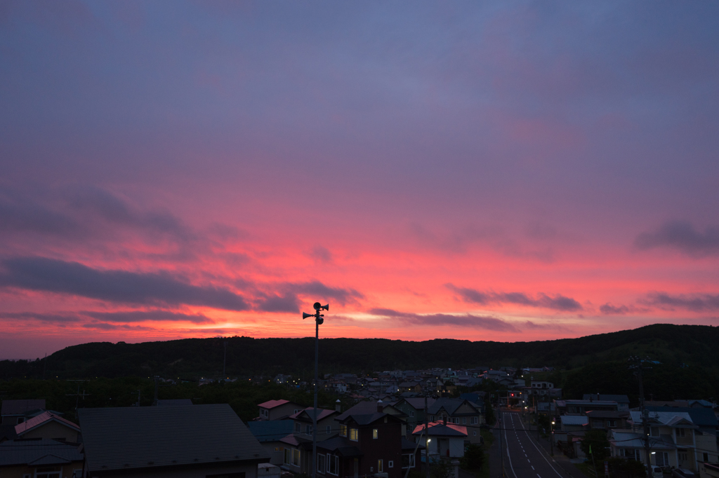 自宅からの夕焼け。