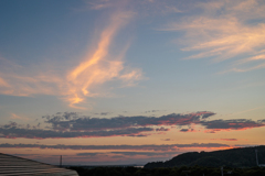 釧路湿原方向の夕焼け。