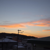 今年最初の夕焼けは自宅からです。
