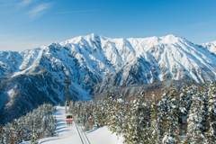 山頂駅から望む北アルプス