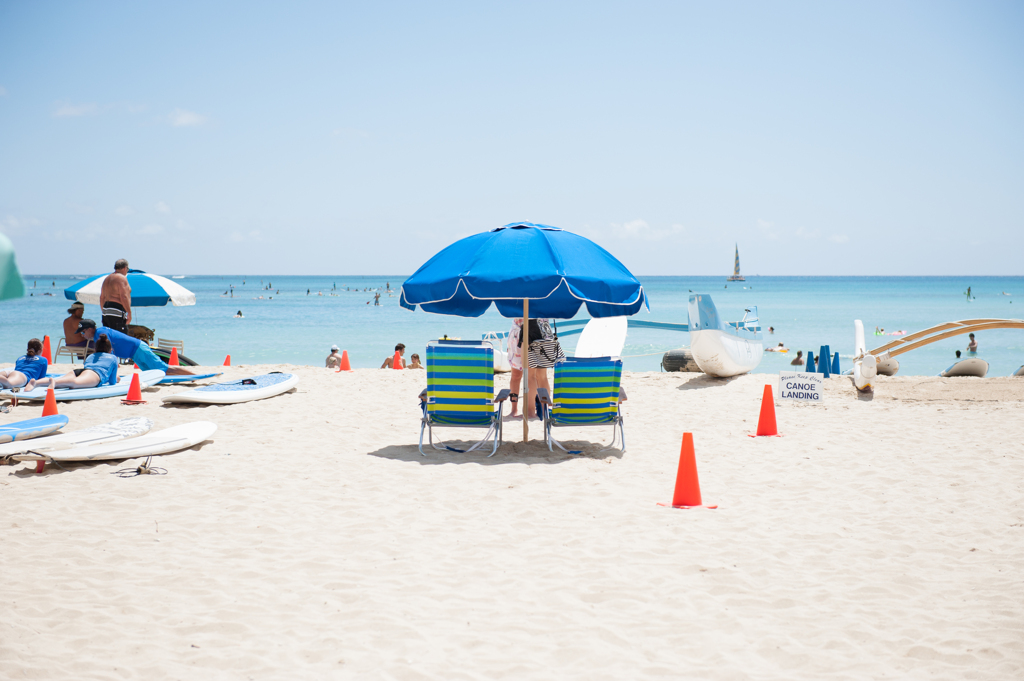 The beach