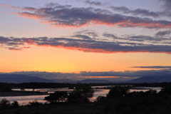 木曽川夕景
