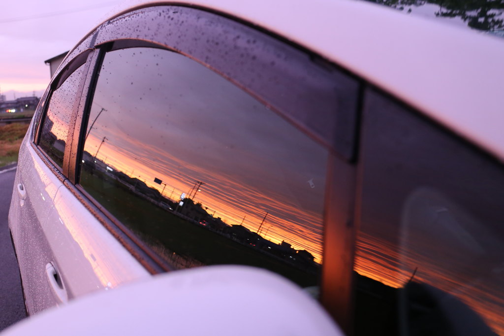 雨上がりの夕焼け