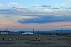 夕暮れ駐機