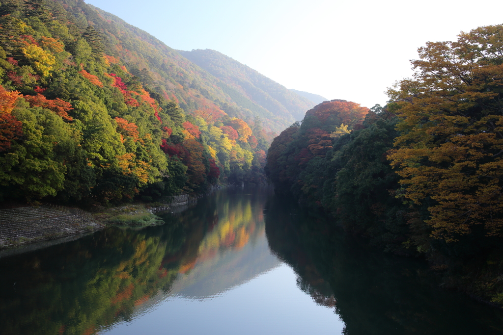 朝の永源寺付近