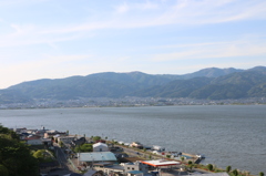 諏訪湖SAからの諏訪湖