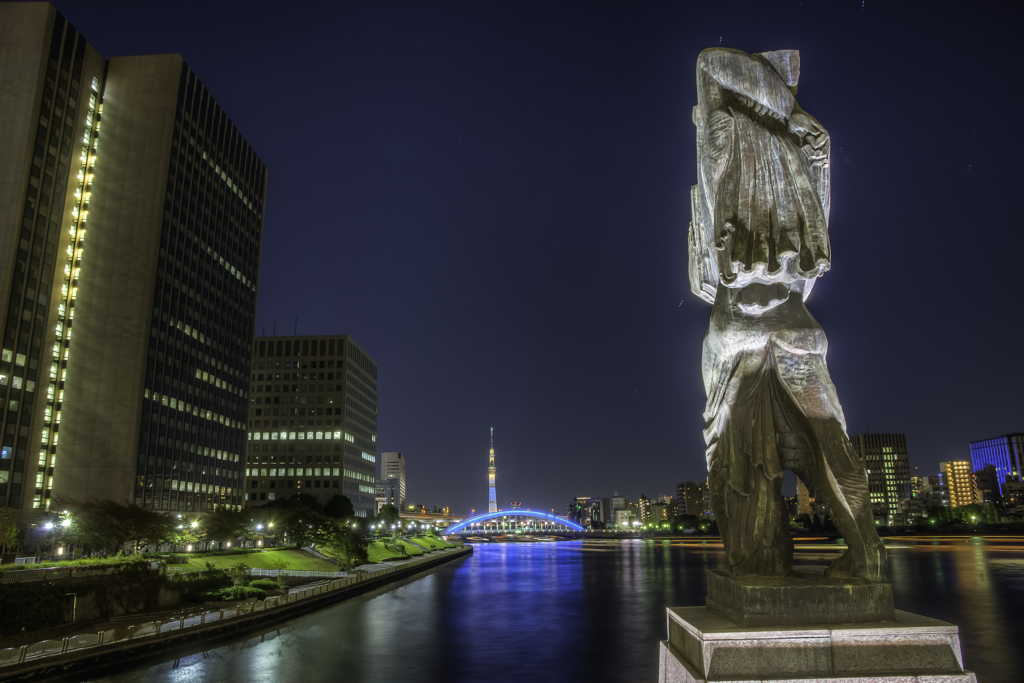 視線　中央大橋　佃島　東京