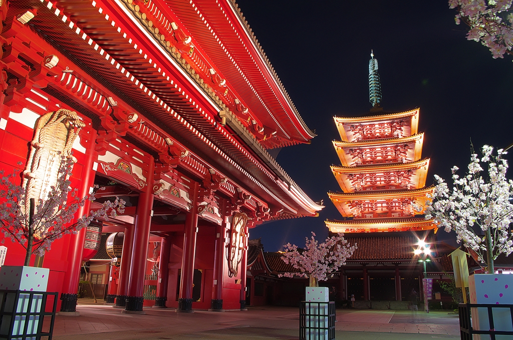 浅草寺22時