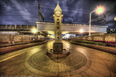 田端駅前歩道にて