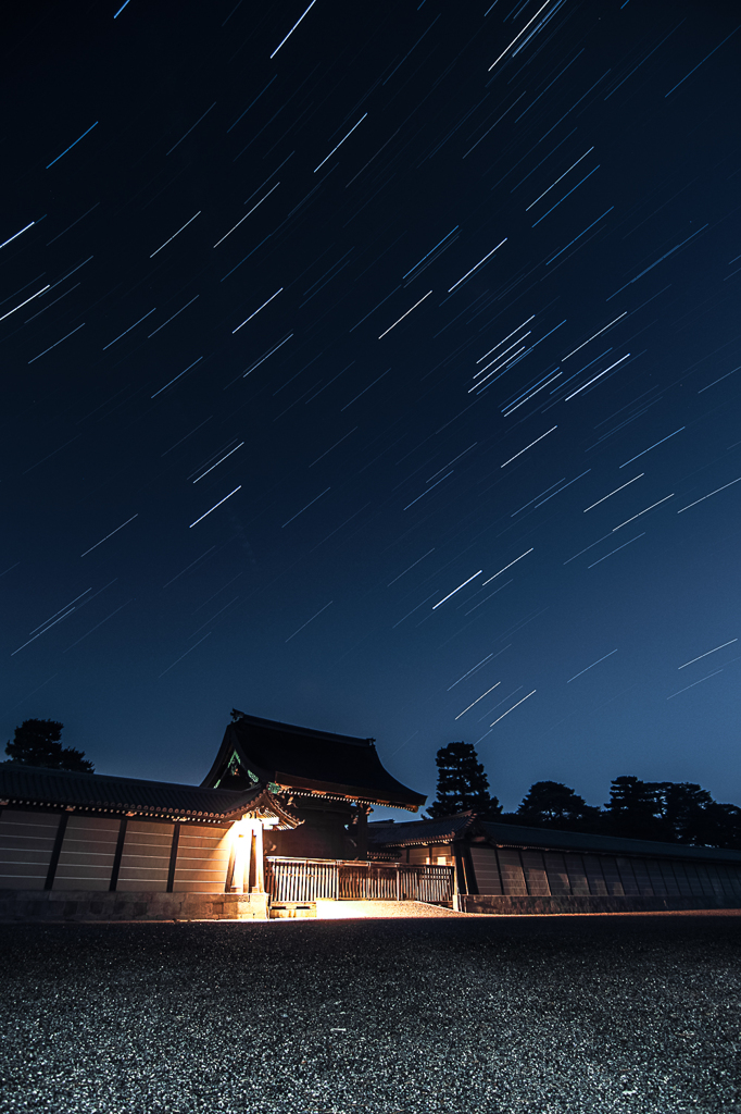京都御所の星空
