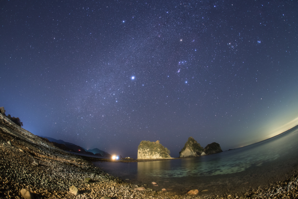 堂ヶ島瀬浜海岸の星空