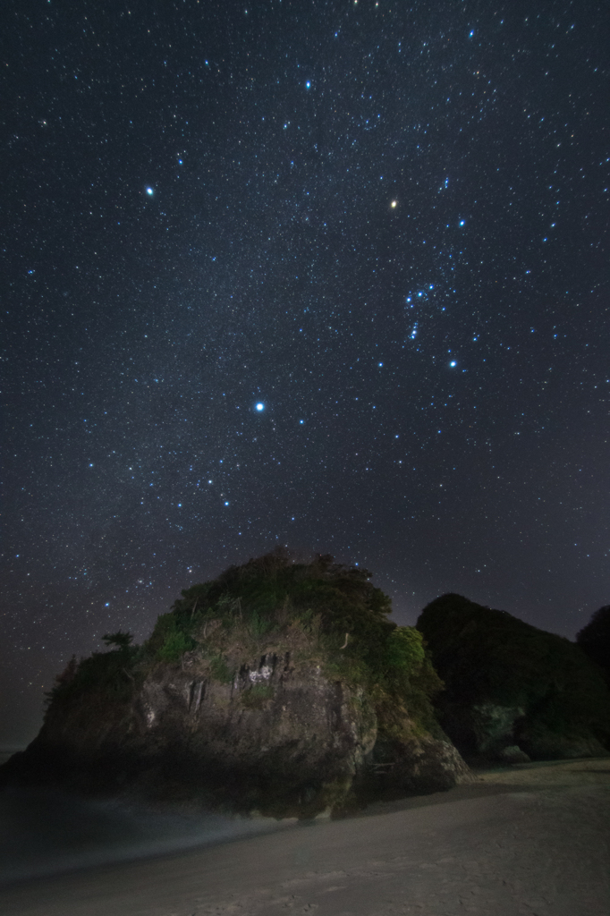 大浜海岸の星空