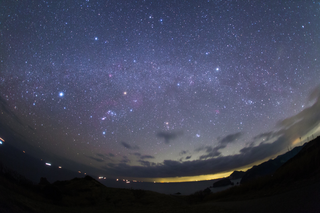 沈む冬の星座たち
