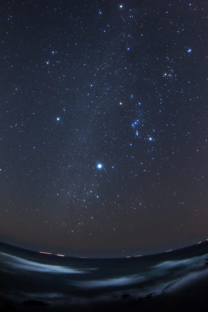 外房の海と冬の星座たち