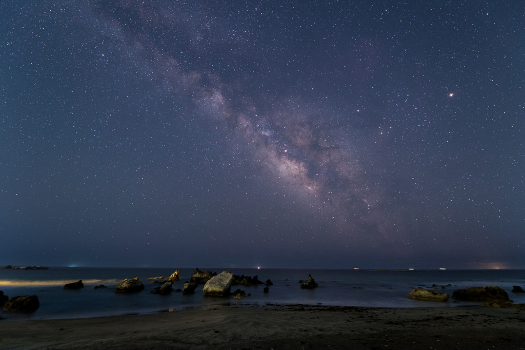 鴨川江見海岸の星空