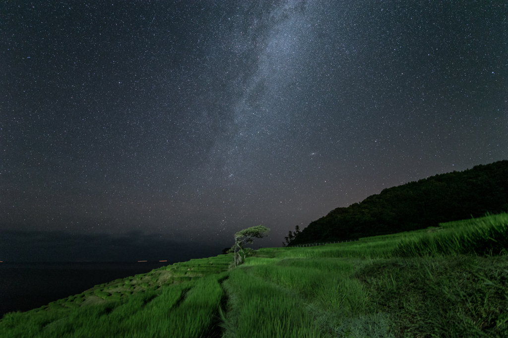 奥能登の棚田と星空