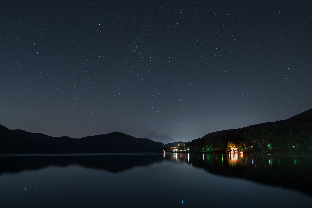 芦ノ湖の星空